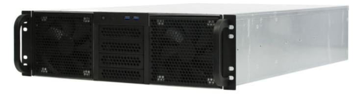 RE306-D0H12-E-55 Корпус 3U ,0x5.25+12HDD,черный,без БП(PS/2,mini-redundant,2U-redundant),глубина 550мм,MB  EATX  12"x13",