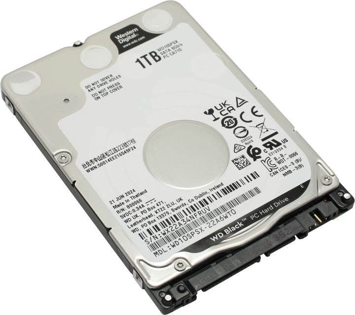HDD 1 Tb SATA 6Gb/s  Western Digital Black <WD10SPSX(-08)>  2.5" 7200rpm 64Mb