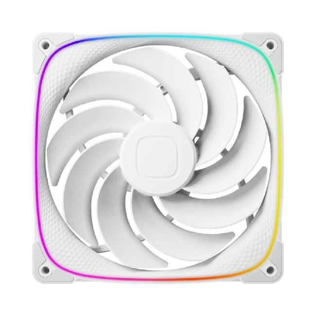 1F2503R114100 Geometric Future Squama 2503RW-14 Reverse White / 140mm, PWM, 2100 RPM, 71.80 CFM, 34.0 dBA, 5V ARGB