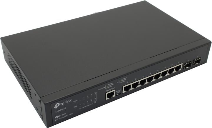 TP-LINK <TL-SG3210> Управляемый коммутатор JetStream  (8UTP1000Mbps + 2SFP)