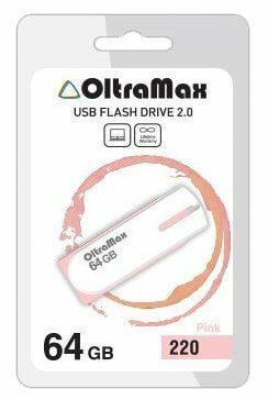 Флешка USB OltraMax OM-64Gb-220-розовый