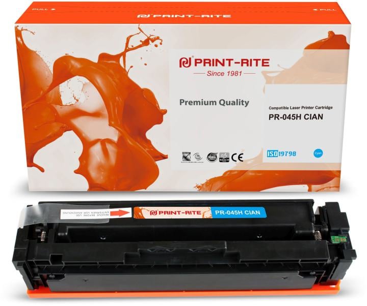 Картридж лазерный Print-Rite TFC448CPU1J PR-045H CIAN голубой (2200стр.) для Canon LBP 611Cn/613Cdw/631Cn/633Cdw/635Cx