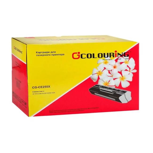 Картридж лазерный Colouring CG-CE255X черный (12500 стр.) для принтеров HP LJ P3010/3011/3015/3016/LJ Enterprise MFP M525c/M525dn/M525f/LJ Pro MFP M521dw/M521dn/Canon LBP 6700/6750/6750dn/6780