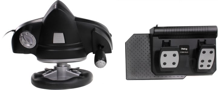 Руль Dialog GW-155VR CyberPilot Vibration USB (Рулевое колесо+педали+рычаг перекл. скоростей,11кн.,мини-джойстик)