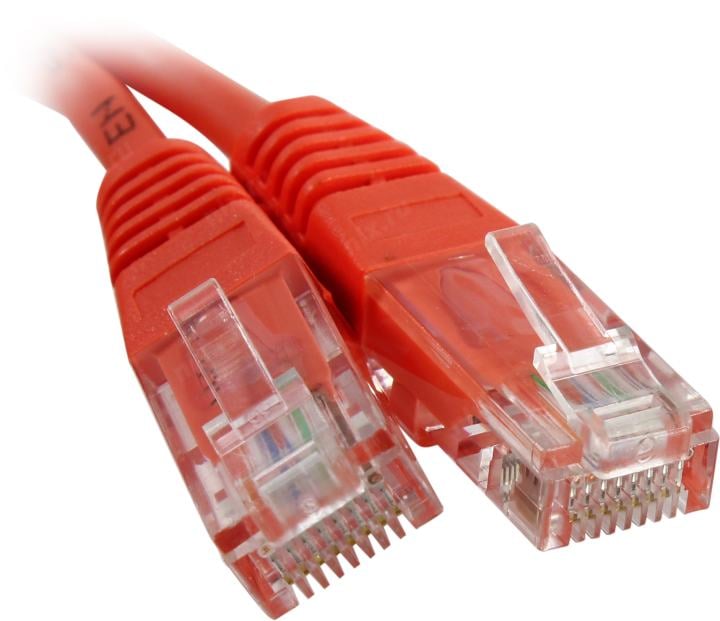 Патч-корд LANMASTER - TWT, UTP, кат. 5e, 2 x RJ-45, RJ-45 - RJ-45, ПВХ, оранжевый, 15 м, с заливными колпачками, TWT-45-45-15-OR