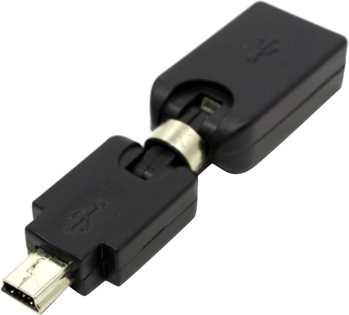 Espada <EmUSBM/USB2AF>/<EUSB2fmnUSBm360> Переходник miniUSB BM-> USB2.0 AF поворотный в двух плоскостях