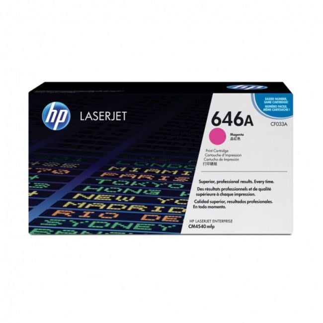 (Спец.цена) Оригинальный картридж HP CF033A (646A) для принтера HP Color LaserJet CM4540/ CM4540f/ CM4540fskm magenta, 12500 страниц