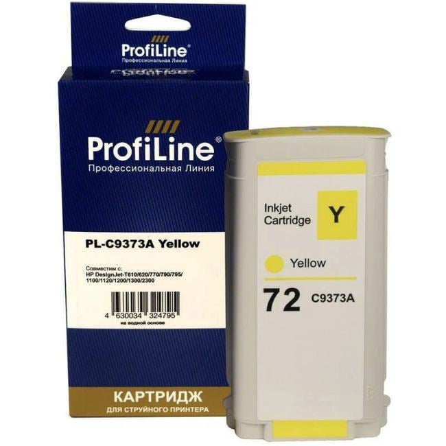 Картридж ProfiLine PL-C9373A (№72) PL-C9373A_Y (№72) для HP DesignJet T1120ps/T1200/T2300/T1100 MFP Yellow ProfiLine