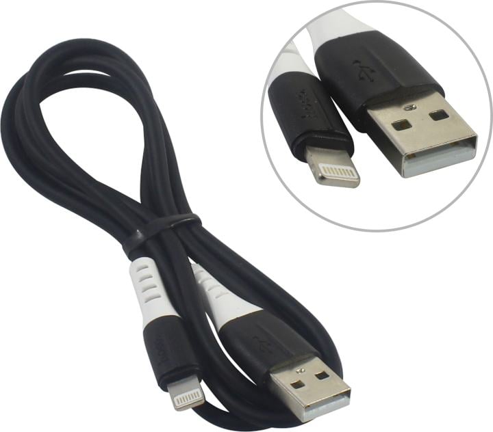 Hoco X82 Black <768537> Кабель USB  AM-->Lightning  1м