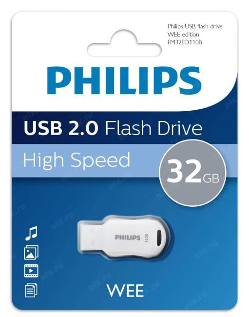Philips WEE <FM32FD110B/97> USB2.0  Flash  Drive  32Gb (RTL)