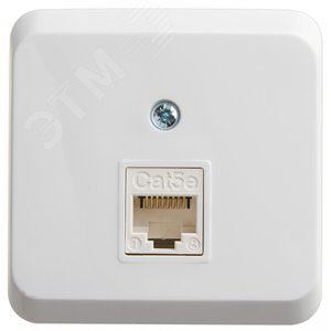 Schneider Electric KOMA-001B ЭТЮД Розетка открытой установки компьютерная RJ45 категория 5E белый