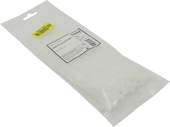 Smartbuy <SBE-CT-36-200-w White> Стяжка нейлоновая, неоткрыв. 200 мм,  уп-ка 100 шт