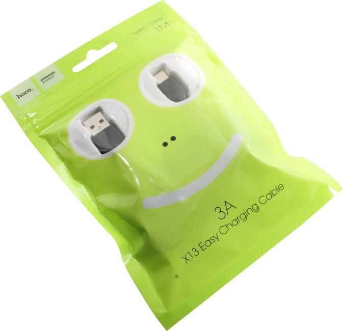 Hoco <X13 Type-C 1M Black> Кабель USB 2.0  AM-->USB-C  1м