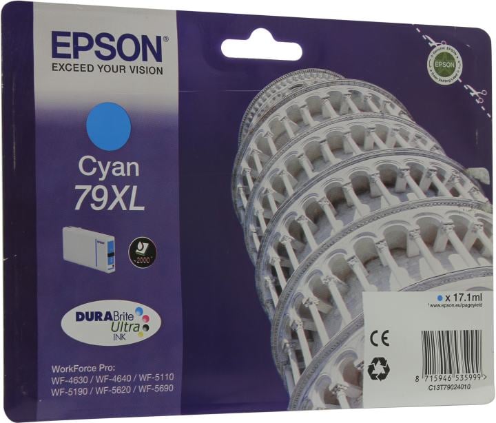 Картридж 79XL <C13T79024010> Cyan для Epson  WorkForce Pro WF-4630/4640/5110/5190/5620/5690
