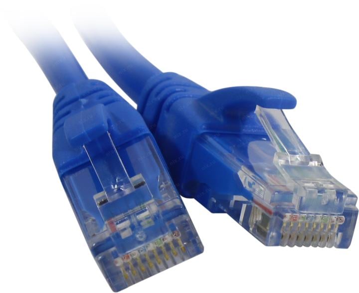 ExeGate <UTP-RJ45-RJ45-5e-0.3M-BL> Patch Cord UTP кат.5e, 0.3м,  синий  <EX258667RUS>