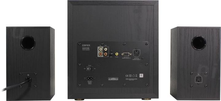 Edifier S351DB черный {2 сат. + сабвуфер,150W RMS, 30-20000Гц, дерево, беспроводной пульт ДУ, Bluetooth aptX}