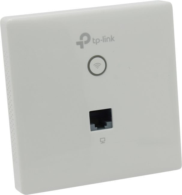Точка доступа Wi-Fi TP-LINK EAP115-Wall N300 Wi-Fi точка доступа для монтажа в стену, чипсет Qualcomm, до 300 Мбит/с на 2,4 ГГц, поддержка стандартов 802.11b/g/n, 2 порта 10/100 Мбит/с LAN, поддержка 802.3af PoE, {36} (093457)