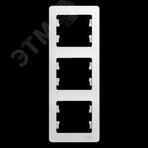 Schneider Electric GSL000107 GLOSSA Рамка 3  поста вертикальная белая