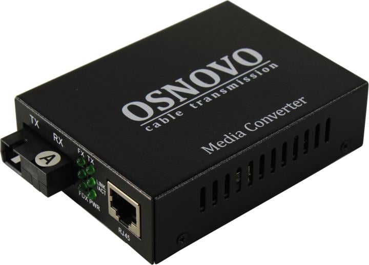 Медиаконвертер OSNOVO OMC-100-11S5a Оптический Fast Ethernet медиаконвертер для передачи Ethernet по одному волокну одномодового оптического кабеля до 20км. Поддерживает скорость 10/100М (IEEE 802.3i, IEEE 802.3u, I