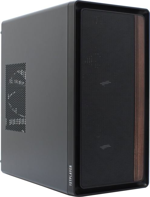Корпус ПК 1STPLAYER WD1-BK-3F, mATX, без БП