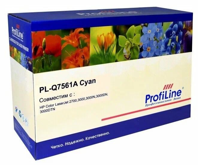 Картридж ProfiLine PL-Q7561A для принтеров HP Color LaserJet 2700/3000/3000N/3000DN/3000DTN Cyan 3000 копий ProfiLine