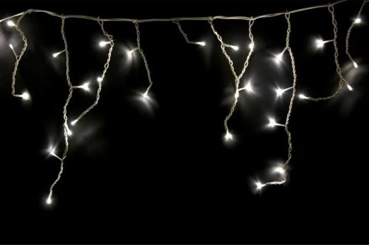 Neon-Night (255-185) Гирлянда Светодиодная Бахрома (Айсикл) 4,8Х0,6М 176 Led Белый Прозрачный Пвх Ip65 Эффект Мерцания 230В Нужен Блок 303-500-1