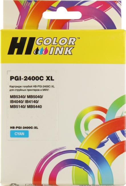 Картридж Hi-Color PGI-2400C-XL Cyan  для Canon MB5340/MB5040/iB4040