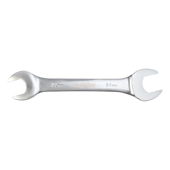 SBT-UWS-22-24p1 Ключ рожковый на 22 мм, 24 мм, хромированный, 40X,  Smartbuy  tools