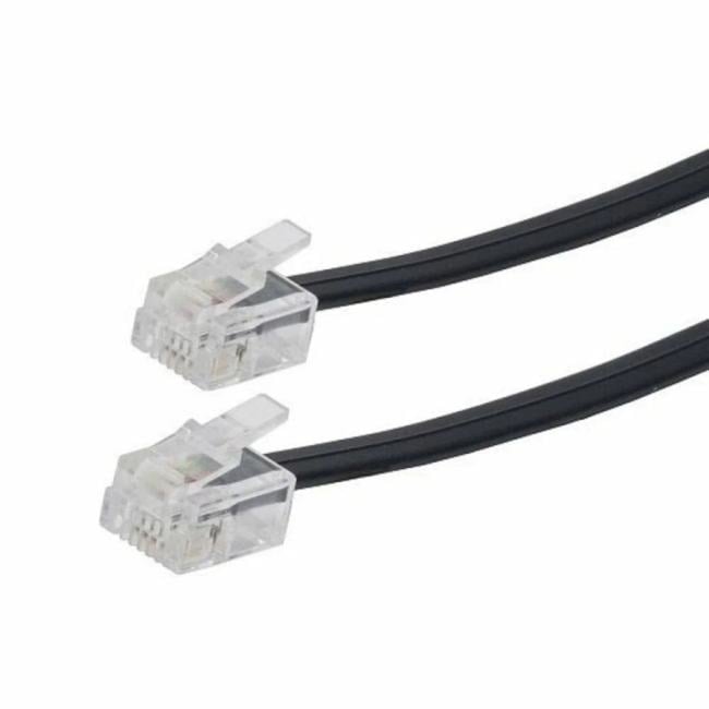 Cablexpert <TC6P4C-5M-BK>  Кaбель  телефонный  чёрный, 5м