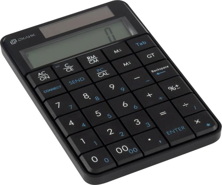 Числовой блок Оклик K604W черный USB беспроводная slim для ноутбука (1979325)