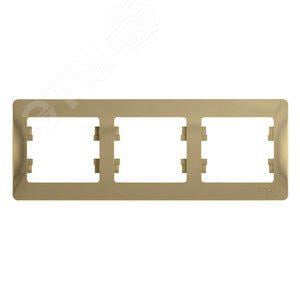 Schneider Electric GSL000403 GLOSSA Рамка горизонтальная 3 поста титан (GSL000403)