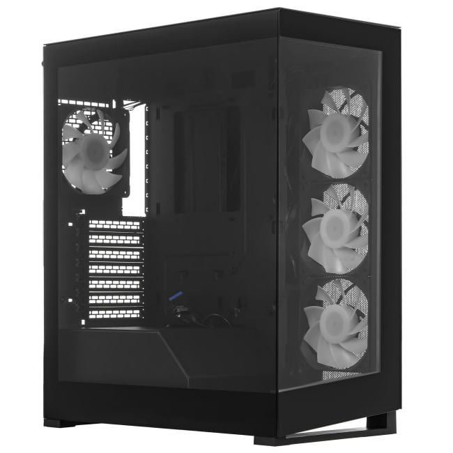 Корпус PHANTEKS NV5S Black, Digtial RGB Lighting, 4x120mm ARGB Fan, без БП, Tempered Glass, Mid-Tower  /  PH-NV523s_DBK01