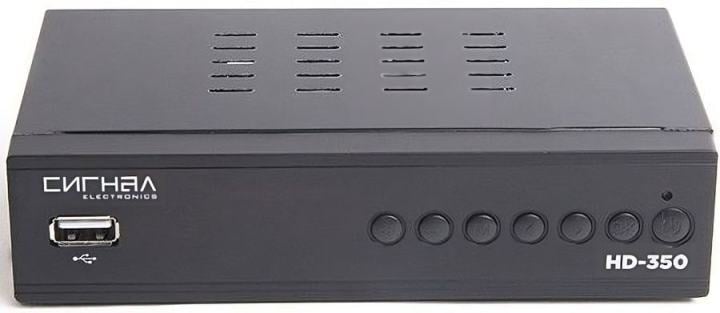 17350 Ресивер DVB-T2  Сигнал HD-350 черный