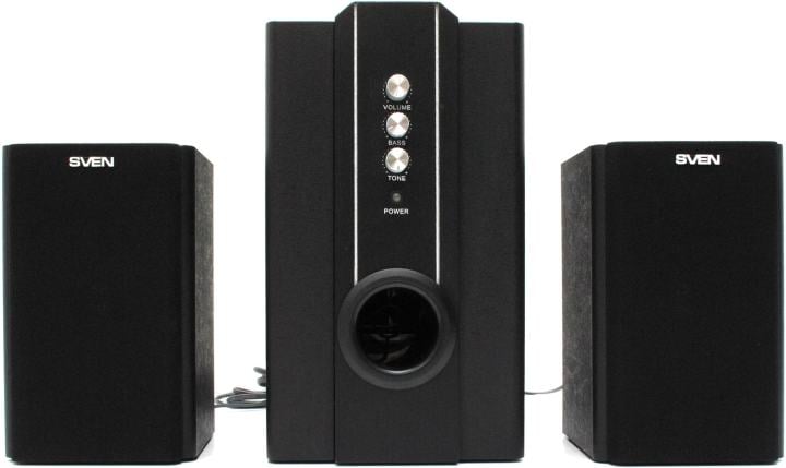 SVEN SPS-820, wood {2.1, 2 сат. + сабвуфер,18W+ 2x10W(RMS), усил. - 20-20000 Гц, wood}