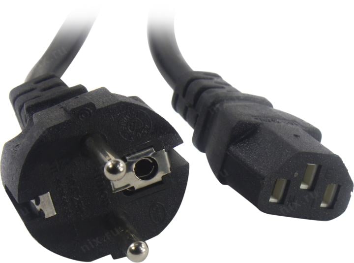 Exegate EX297795RUS Кабель питания Special PC-1,8S (Евровилка Schuko->C13, 3*1.0mm2, CCA, черный, 1.8м)