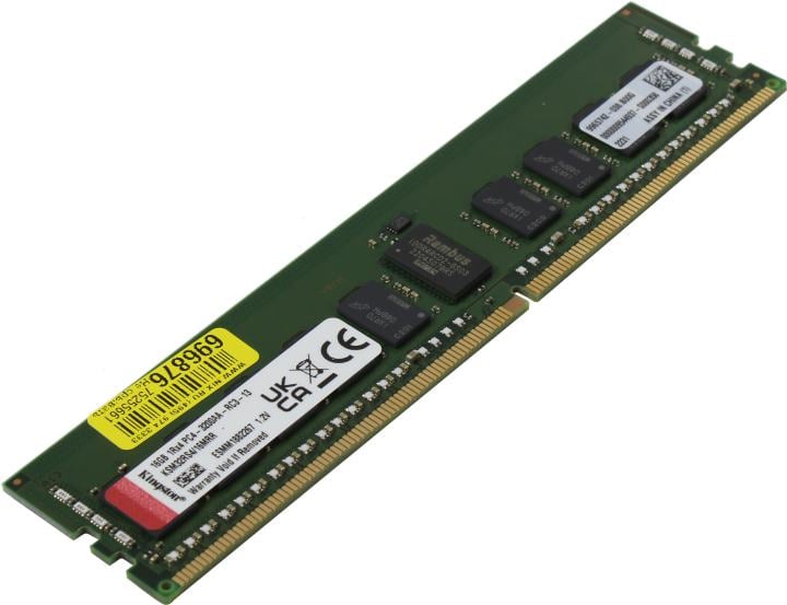 Модуль памяти Kingston Premier Server Memory KSM32RS4/16MRR 16GB DDR4 3200 RDIMM ECC, Reg, CL22, 1.2V, 1Rx4, 2Gx72-Bit, MICRON (R-DIE), RTL (324990)