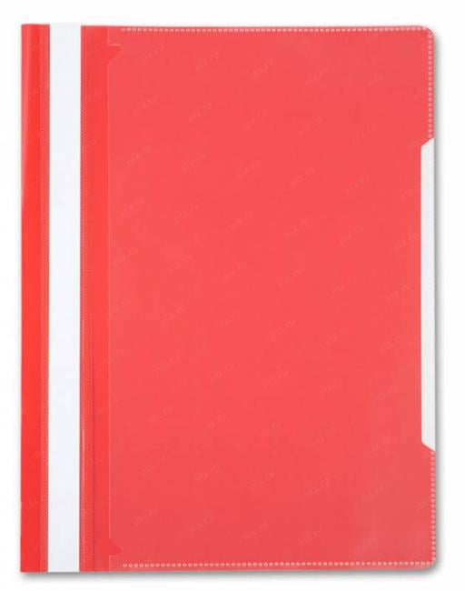 Бюрократ <816305-PS20red> Папка-скоросшиватель, A4, прозрачный верхний лист, красный (цена за 1шт,  в уп. 20шт)