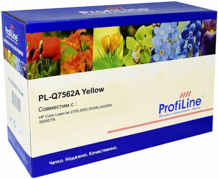 Картридж лазерный ProfiLine PL-Q7562A для принтеров HP Color LaserJet 2700/3000/3000N/3000DN/3000DTN Yellow 3000 копий
