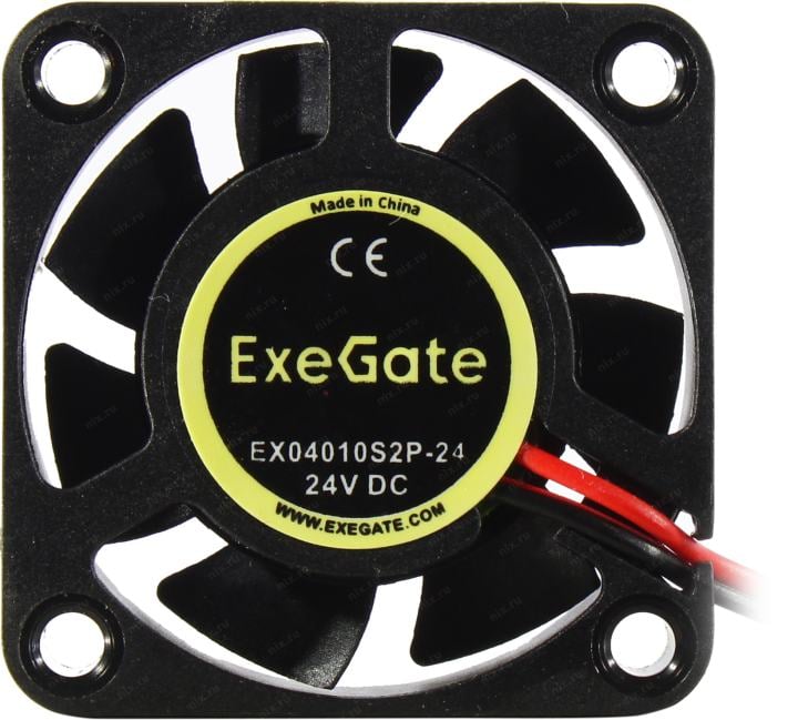 Exegate EX295201RUS Вентилятор 24В DC ExeGate EX04010S2P-24 (40x40x10 мм, Sleeve bearing (подшипник скольжения), 2pin, 7500RPM, 35.5dBA)