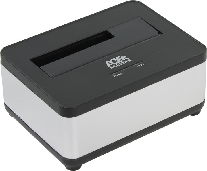 AgeStar <3UBT7-Silver> SATA Docking Station (для подключения 3.5"/2.5"SATA  HDD,  USB3.0)