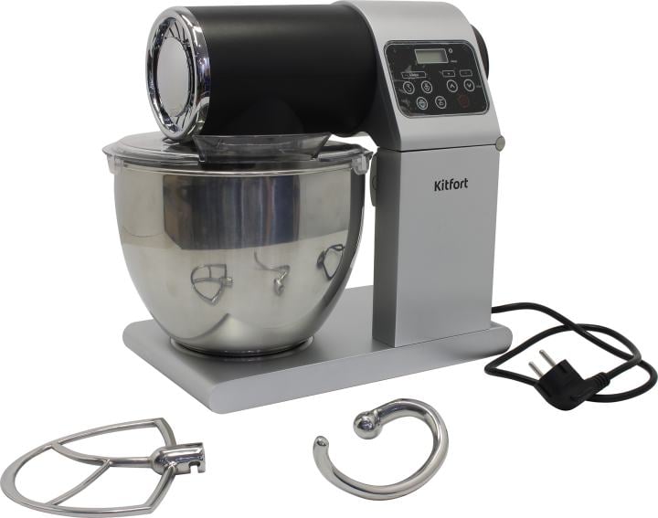 Kitfort <KT-3038-1 чёрный> Миксер планетарный (1500W, стальная чаша 5л, LCD)
