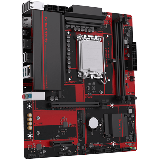 Материнская плата MAXSUN MS-B760M I-CAFE, LGA1700, B760, DDR5, mATX