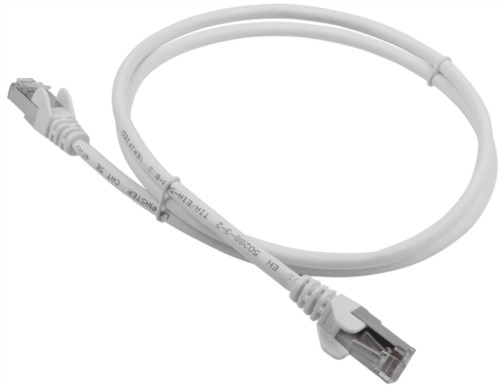 Патч-корд LANMASTER - LAN-PC45, FTP, кат. 5e, 2 x RJ-45, RJ-45 - RJ-45, LSZH, белый, 5 м, LAN-PC45/S5E-5.0-WH