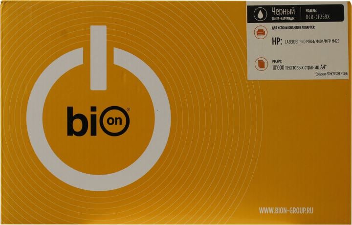 Bion CF259X Картридж для HP LaserJet Enterprise M406/M430, LaserJet M428, LaserJet Pro M304/M404/M428 (10000  стр.), Черный, с чипом (НЕ РЕКОМЕНДУЕТСЯ установка обновления от 12.12.24)