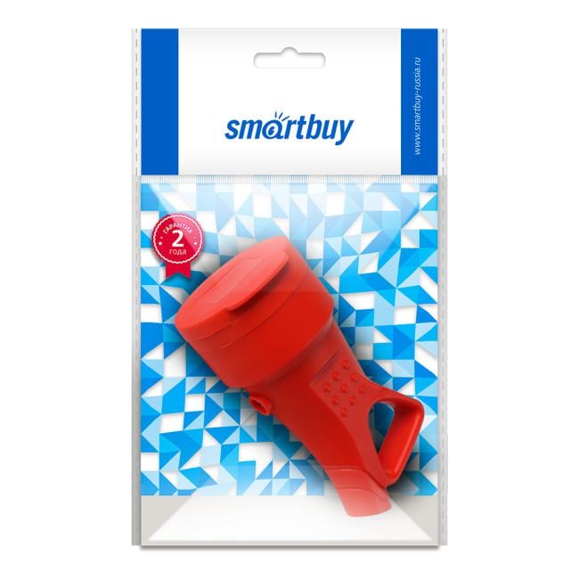 Smartbuy <SBE-16-S08-Rr> Розетка переносная с защитной крышкой  (16A,  IP20)