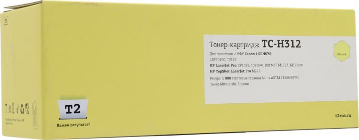 Картридж T2 TC-H312, для HP CE312A, желтый, с чипом