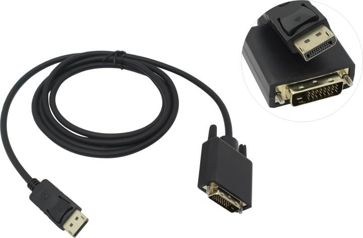 Exegate <EX-CC-DPM-DVIM-1.8> Кабель-адаптер DisplayPort(M) ->  DVI(M) 1.8м <EX284908RUS>