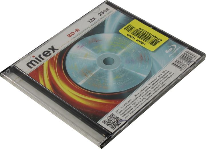 Диск BD-R Mirex 25 Gb, 12x, Slim Case (1), (1/50)