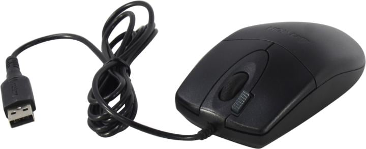 A4Tech 2X Click Optical Mouse <OP-620DS-1200dpi-Black> (RTL) USB 4but+Roll