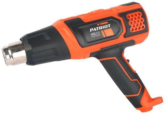 PATRIOT HG205 Фен технический [170301305] { 1600Вт, комплект насадок, стационарное положение, цветная коробка }